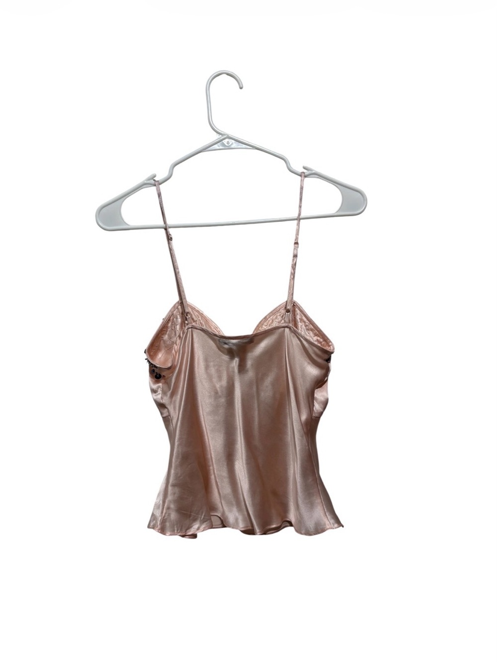 Alberto Makali blush pink Silk Cowl Neck Hand beaded Camisole - Picture 5 of 5